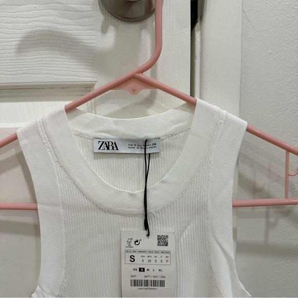 NWT Zara Ribbed Tank Top Viscose Size Small - Picture 5 of 7